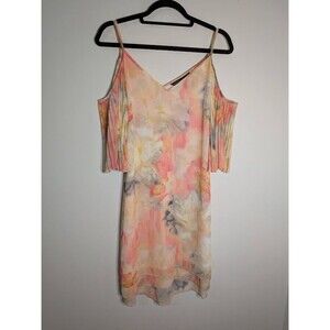 White House Black Market-Cold Strappy Shoulder Pleated Accents Dress Women Sz 6